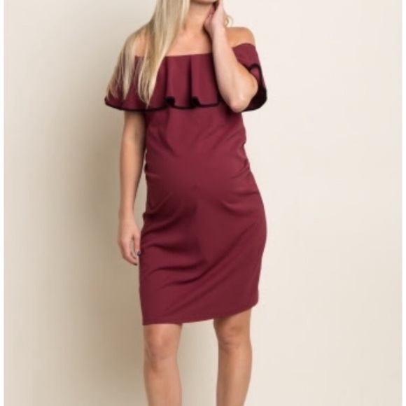Pinkblush Dresses & Skirts - Pink blush maternity off shoulder dress
